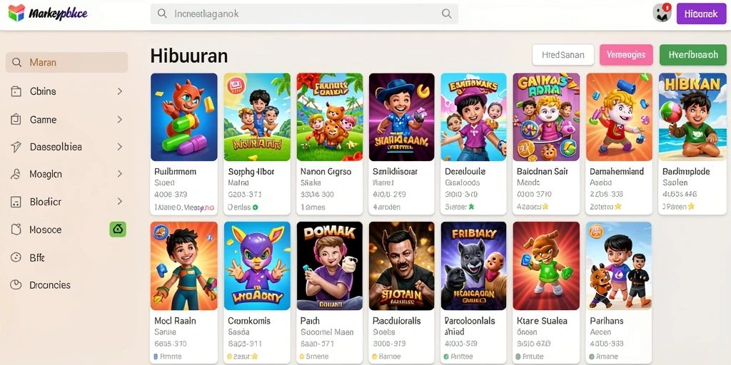 Tampilan antarmuka game yang menarik dan mudah dinavigasi.
