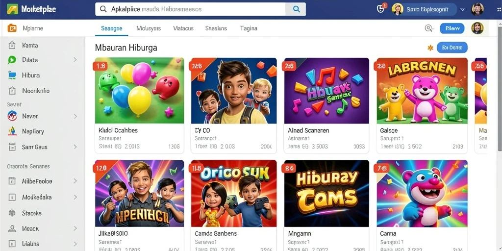 Tampilan utama yang menarik dan penuh warna.