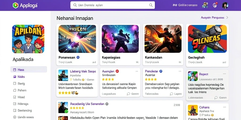 Tampilan antarmuka utama JUTAWANBET yang modern.