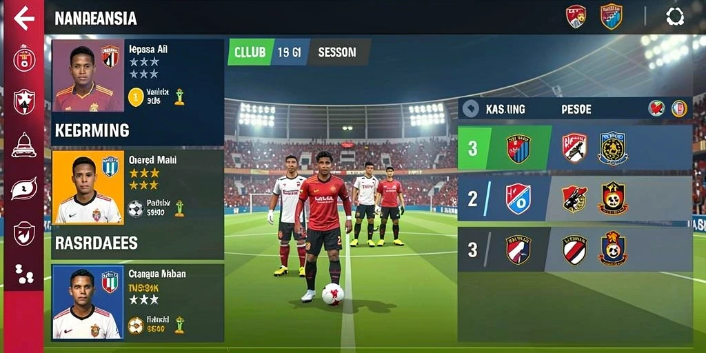 Menampilkan karakter utama dalam aksi melawan musuh.
