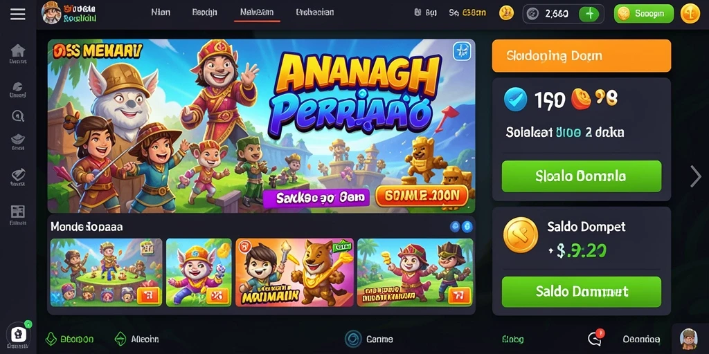 Screenshot tampilan awal game yang menarik perhatian.