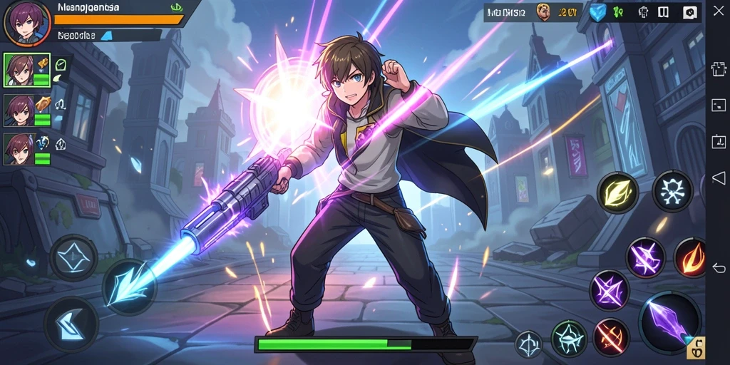 Screenshot pertama menunjukkan pemandangan dunia fantasi yang memukau.