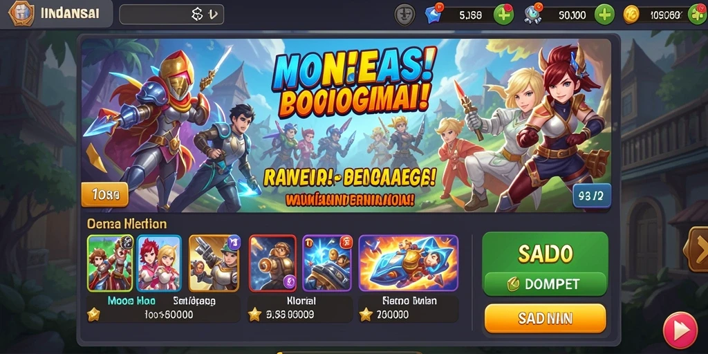 Screenshot menampilkan antarmuka permainan yang menarik.